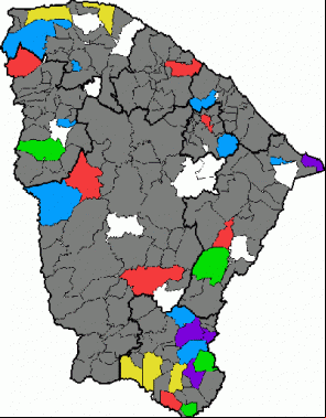 Em análise realizada ainda hoje, imagens de satélite mostram poucas nuvens em todo o Ceará, assim como em parte do setor norte do Nordeste brasileiro (NEB)