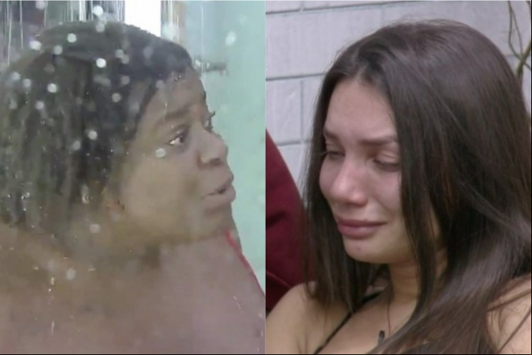 Enquanto a cantora tomava banho, Stéfani pergunta: