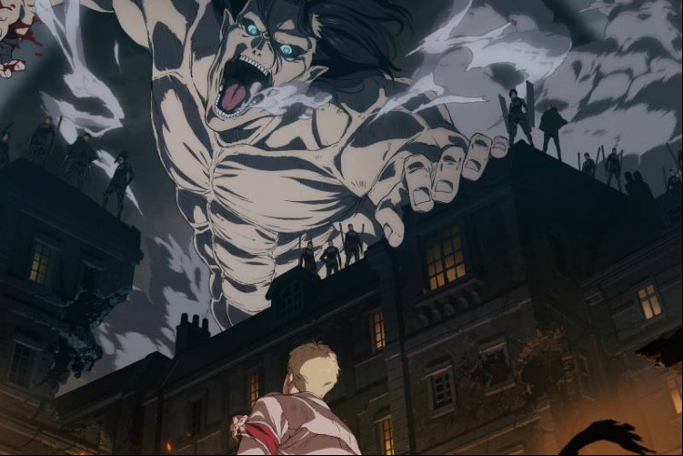 'Attack on Titan' é um anime disponível no Crunchyroll
