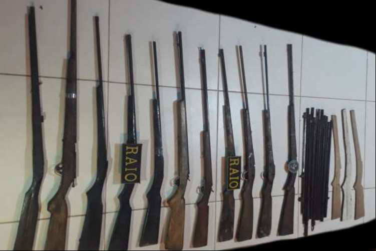 Armas foram apreendidas em Viçosa do Ceará