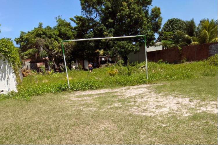 Campo de futebol em Mesejana onde a cabeça humana foi encontrada
