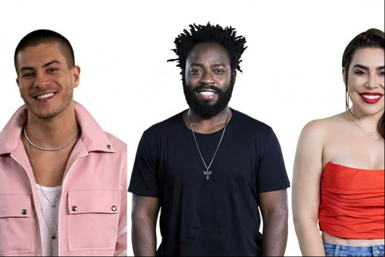 Arthur Aguiar, Douglas Silva e Naiara Azevedo estão no terceiro paredão do BBB 22. Vote na enquete O POVO em quem você acha que deve sair do programa