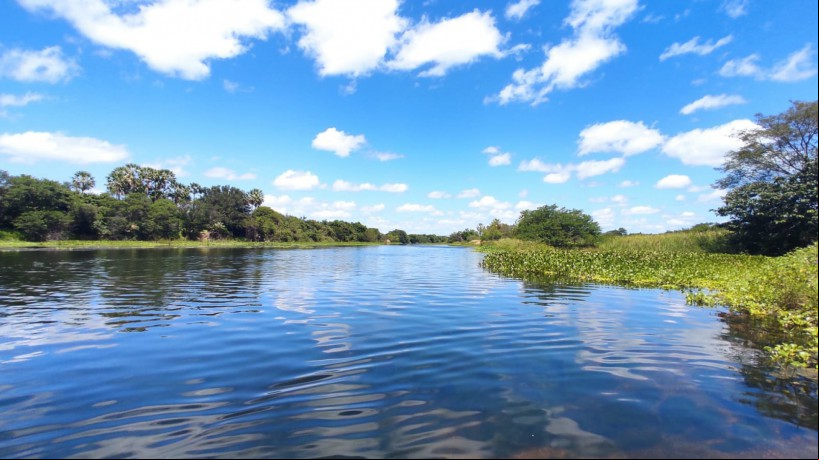 Rio Jaguaribe, em Limoeiro do Norte, uma das cidades do Ceará onde choveu nas últimas 24 horas
