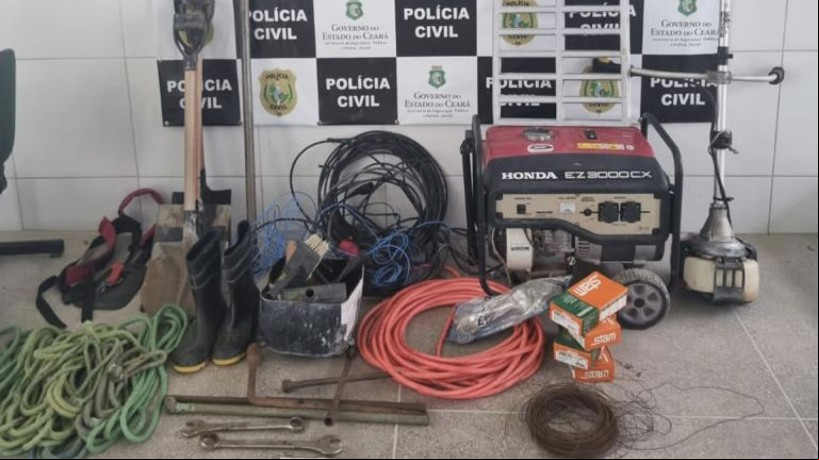 Apreensão de fios realizada pela Polícia Civil