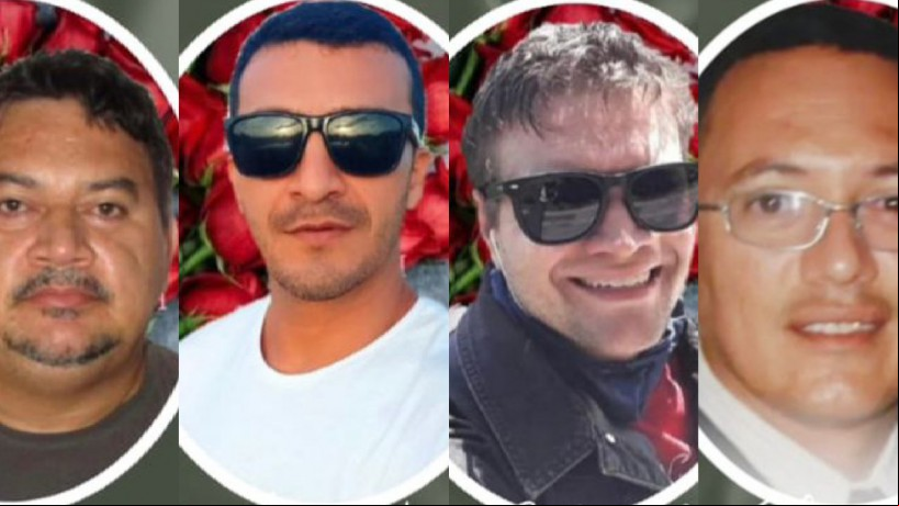 Os quatro policiais civis foram mortos no domingo, 14, em Camocim. Da esquerda para a direita: os escrivães Antônio Cláudio dos Santos, de 46 anos, Antônio José Rodrigues Miranda, de 43 anos, o inspetor Gabriel de Souza Ferreira, de 36 anos, e o escrivão Francisco dos Santos Pereira, de 46 anos