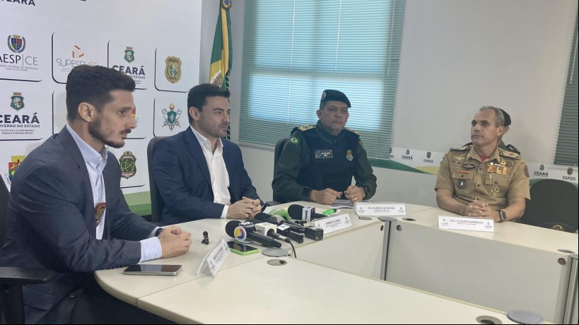 Coletiva na Secretaria da Segurança Pública e Defesa Social (SSPDS) 