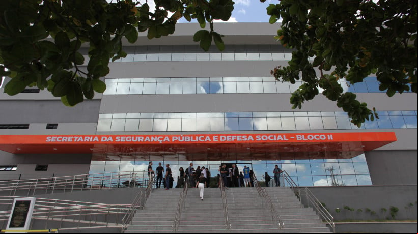 Fachada da sede da SSPDS no Centro Integrado de Segurança Pública. Imagem meramente ilustrativa