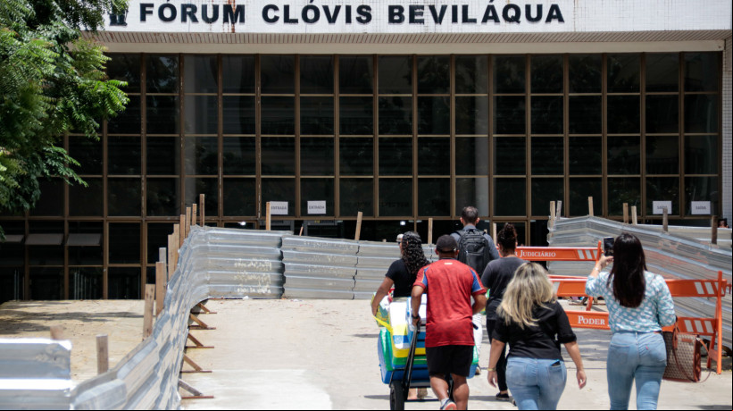 FORTALEZA, CEARÁ, BRASIL 18-04-2024: Fotos fachada do Fórum Clóvis Beviláqua. (Foto: Yuri Allen/Especial para O Povo)