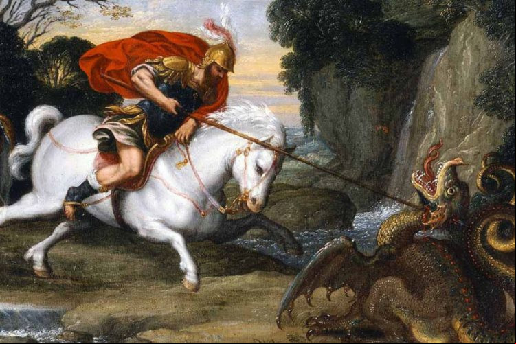 São Jorge salvou uma cidade da Capadócia de um dragão
