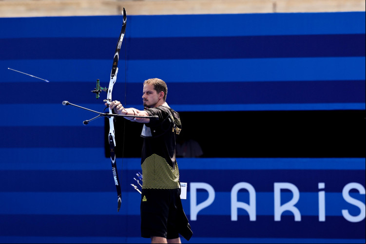 2024.07.30- Jogos Olímpicos Paris 2024 - Tiro com arco masculino - Atleta Marcus D'Almeida. 2024.07.30- Jogos Olímpicos Paris 2024 - Tiro com arco masculino - Atleta Marcus D'Almeida.