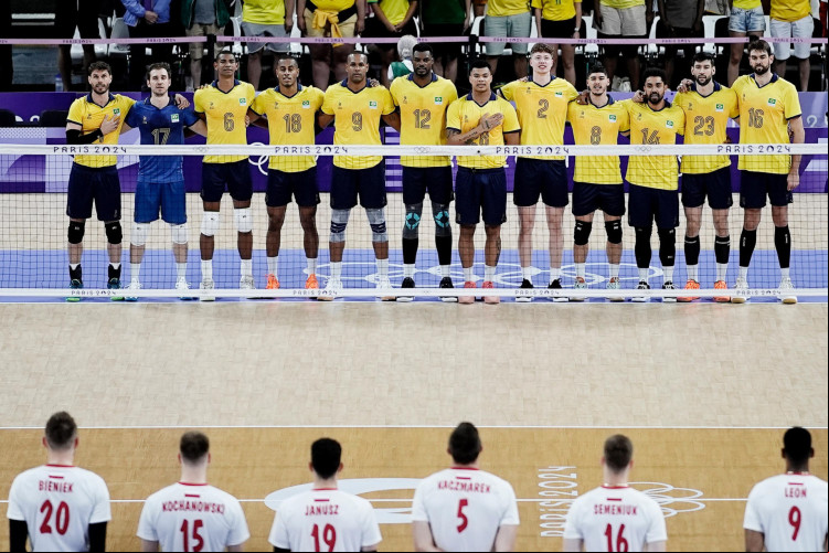 Brasil perde para Polônia na segunda partida da fase de grupos da Olimpíada de Paris