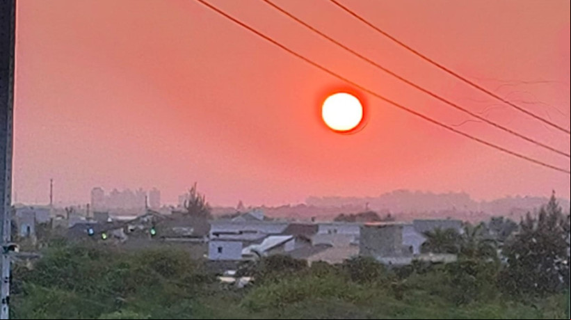 Por do Sol em Fortaleza com coloração mais forte