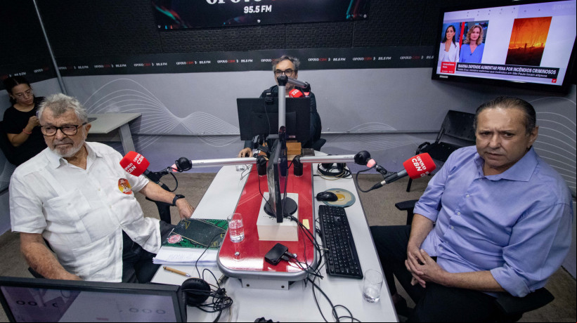 Eudoro Santana, presidente estadual do PSB, e o cabeça do PSD no Ceará, Domingos Filho, participaram do Debates do POVO, programa da Rádio O POVO CBN, e comentário sobre o cenário eleitoral