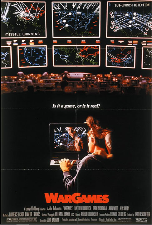 “Jogos de Guerra” (1983): O filme conta a história de David Lightman (Matthew Broderick), um jovem hacker que se conecta acidentalmente ao computador central do NORAD, o sistema de defesa aérea dos Estados Unidos.