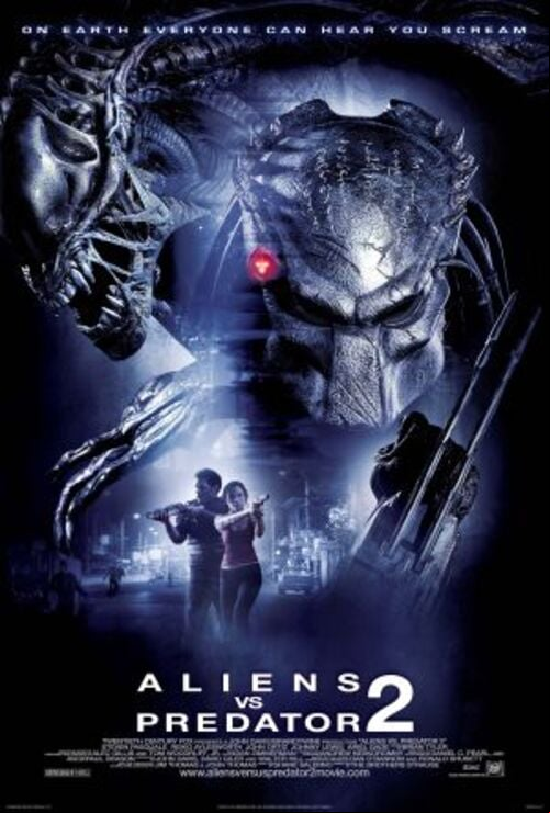 Alien x Predador 2 (2007) - As raças Alien e Predator continuam em guerra e ambas chegam a uma cidade no Colorado, pondo em ameaça os moradores.