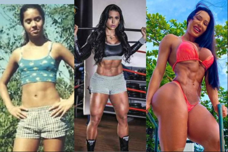 Foto de Gracyanne na adolescência, em 2015 e atualmente Foto de Gracyanne na adolescência, em 2015 e atualmente