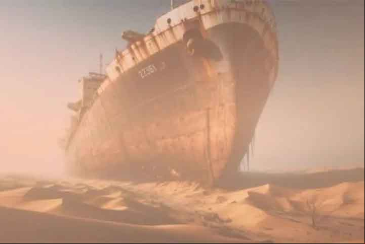 A Costa dos Esqueletos tem um cemitério a céu aberto, com milhares de navios encalhados no deserto. Carcaças de barcos e esqueletos de animais marinhos revelam histórias de exploração.