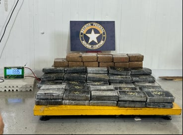 ￼DROGA estava escondida em pallets metálicos 