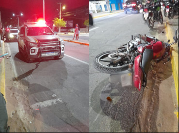 Equipes da PMCE foram acionadas para acidente com motociclista em Juazeiro do Norte, no Ceará 