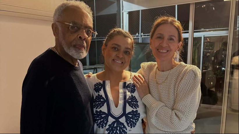 Gilberto Gil celebrou alta médica de Preta Gil ao lado de sua esposa, Flora Gil 