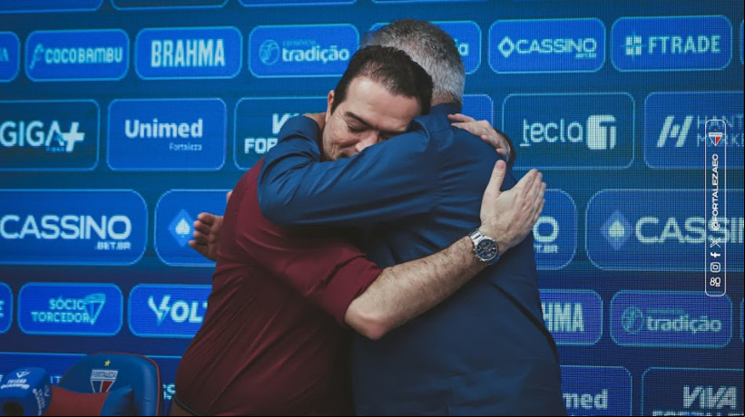 Marcelo Paz, CEO da SAF do Fortaleza, e Sérgio Papellin, diretor de futebol do Tricolor 