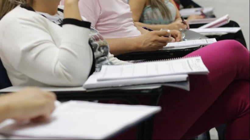 Concurso público. Sala de aula de cursinho