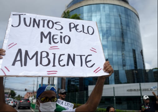 Protesto na Assembleia Legislativa contra a construÃ§Ã£o da CE-025