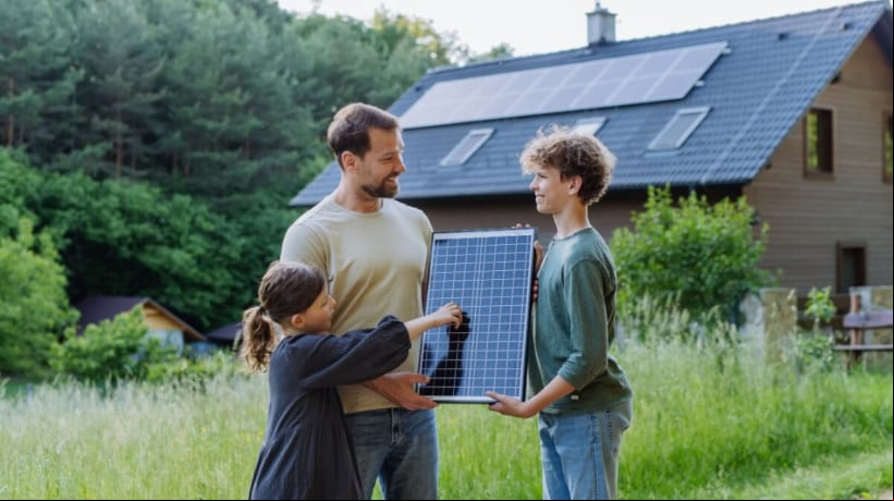 Além da economia, o sistema de energia solar valoriza o imóvel e contribui diretamente para a sustentabilidade ambiental (Imagem: Halfpoint | Shutterstock) 