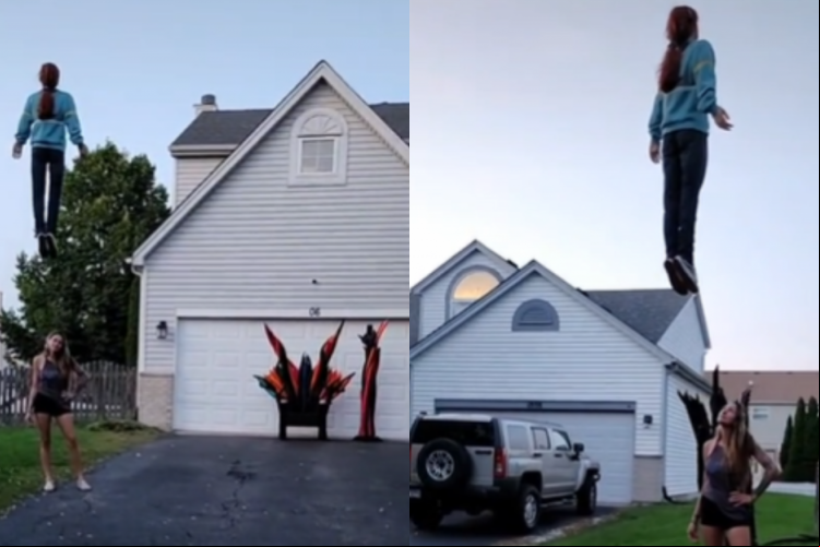 O casal, para reproduzir fielmente a cena de Stranger Things, utilizou truques com cordas para fazer um boneco "levitar"