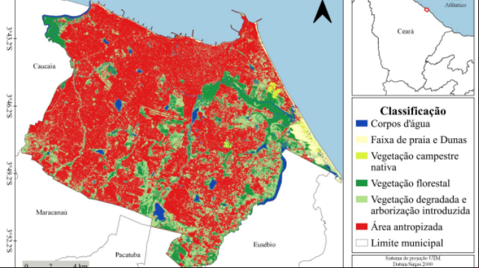 Mapa da utilização do solo de Fortaleza Mapa da utilização do solo de Fortaleza